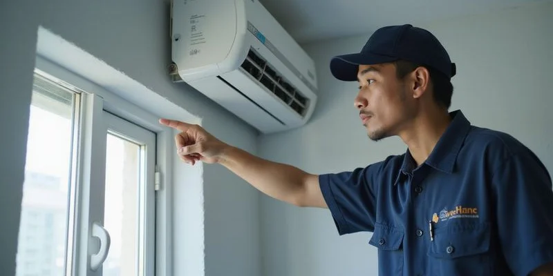 Aircon thermostat sensor location inside unit