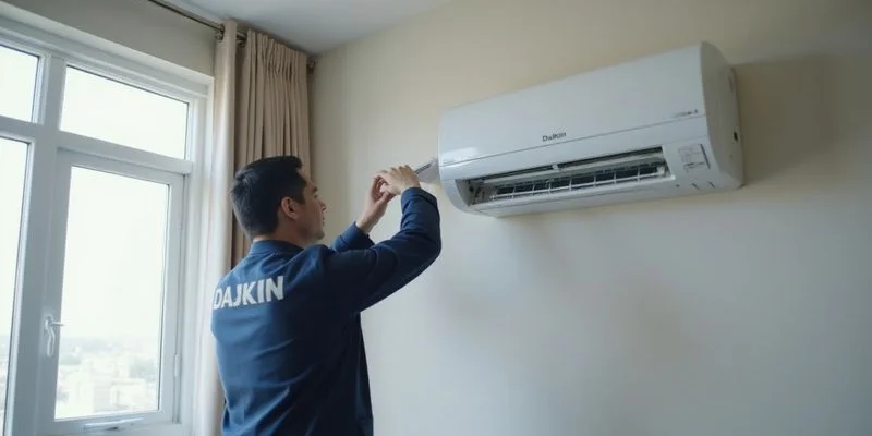 Daikin wall mounted split system servicing