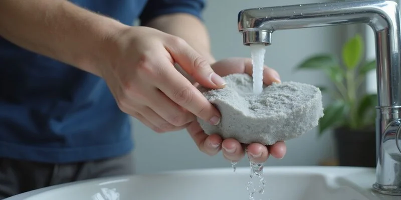 Dirty aircon filter removal and cleaning